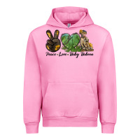 Fuchsia Pink Peace Love Baby Baboon Urban Hoodie - LillyAllenDesigns