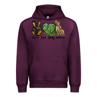 Mauve Wine Peace Love Baby Baboon Urban Hoodie - LillyAllenDesigns
