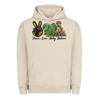Pigment French Oak Peace Love Baby Baboon Urban Hoodie - LillyAllenDesigns