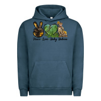 Pigment Midnight Navy Peace Love Baby Baboon Urban Hoodie - LillyAllenDesigns
