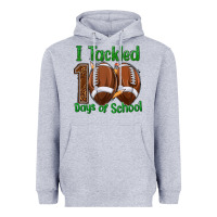Heather Grey i tackled 100 days of school football Heavyweight Hoodie - texasbilliewilder