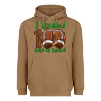 Toasted Coconut i tackled 100 days of school football Heavyweight Hoodie - texasbilliewilder