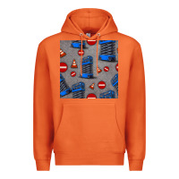 Carrot scissor lift seamless pattern Premium Hoodie - BundleAndBundleShop