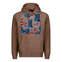 Chestnut scissor lift seamless pattern Premium Hoodie - BundleAndBundleShop