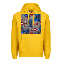 Lemon scissor lift seamless pattern Premium Hoodie - BundleAndBundleShop