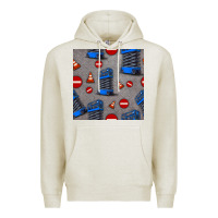 Oatmeal Heather scissor lift seamless pattern Premium Hoodie - BundleAndBundleShop