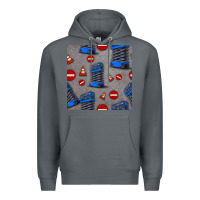 Rock scissor lift seamless pattern Premium Hoodie - BundleAndBundleShop