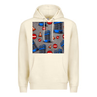 Sandshell scissor lift seamless pattern Premium Hoodie - BundleAndBundleShop