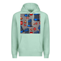 Seafoam scissor lift seamless pattern Premium Hoodie - BundleAndBundleShop