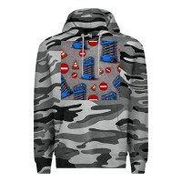 Slate Camo scissor lift seamless pattern Premium Hoodie - BundleAndBundleShop