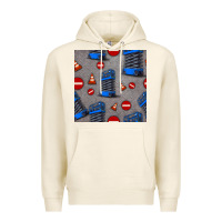 Tofu scissor lift seamless pattern Premium Hoodie - BundleAndBundleShop