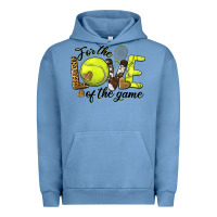 Pigment Pebble Blue for the love of the game tennis Urban Hoodie - BarkalooDesign