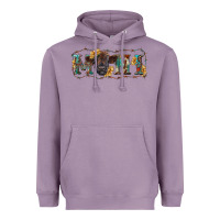 Lavender western mini black highland calf Heavyweight Hoodie - RanaPortraitStore