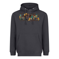 Smoke western mini black highland calf Heavyweight Hoodie - RanaPortraitStore