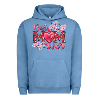 Pigment Pebble Blue best mom ever Urban Hoodie - NancyCooperArtShop