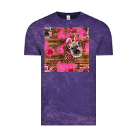 Cloud Purple easter heifer with bunny ears seamless pattern Vintage Tee - Artiststas