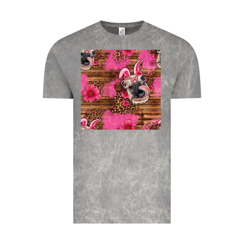 Easter Heifer With Bunny Ears Seamless Pattern Vintage Tee by Artiststas | Teevron