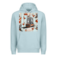 Blue Mist forklift seamless pattern Premium Hoodie - BundleAndBundleShop