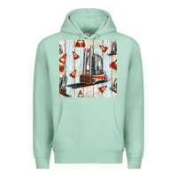 Seafoam forklift seamless pattern Premium Hoodie - BundleAndBundleShop