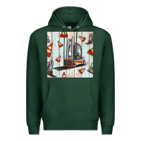 Sports Green forklift seamless pattern Premium Hoodie - BundleAndBundleShop