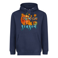 Navy pumpkin season Heavyweight Hoodie - Zillion Design Studio