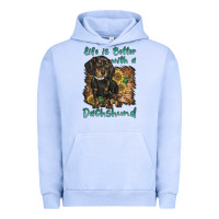 Pigment Grape Ice life is better with a dachshund Urban Hoodie - BarkalooDesign