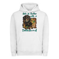 Pigment Lunar Rock life is better with a dachshund Urban Hoodie - BarkalooDesign