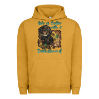 Pigment Peanut Butter life is better with a dachshund Urban Hoodie - BarkalooDesign