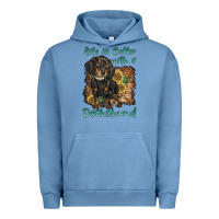 Pigment Pebble Blue life is better with a dachshund Urban Hoodie - BarkalooDesign