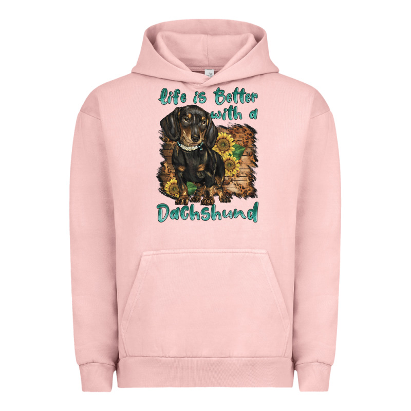 Life Is Better With A Dachshund Urban Hoodie by BarkalooDesign | Teevron