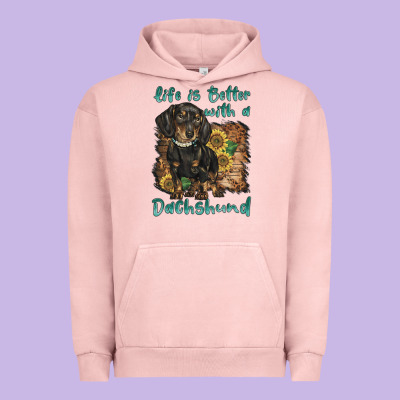 Life Is Better With A Dachshund Urban Hoodie Designed By Barkaloodesign