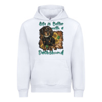 White life is better with a dachshund Urban Hoodie - BarkalooDesign