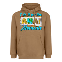 Toasted Coconut i do it for the aha moments Heavyweight Hoodie - texasbilliewilder