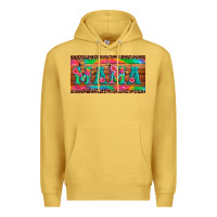 Antique Gold mama tie dye license plate template Premium Hoodie - Artiststas