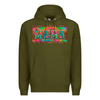 Army Green mama tie dye license plate template Premium Hoodie - Artiststas