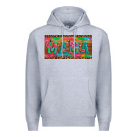 Heather Grey mama tie dye license plate template Premium Hoodie - Artiststas