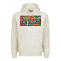 Oatmeal Heather mama tie dye license plate template Premium Hoodie - Artiststas