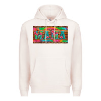 Pale Pink mama tie dye license plate template Premium Hoodie - Artiststas