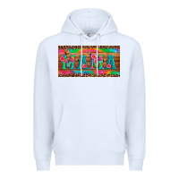 White mama tie dye license plate template Premium Hoodie - Artiststas