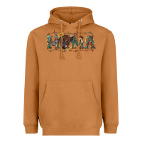 Meerkat western mama with highland cow Heavyweight Hoodie - RanaPortraitStore