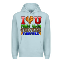 Blue Mist i love you more than chicken nuggets Premium Hoodie - AdoDesignShop