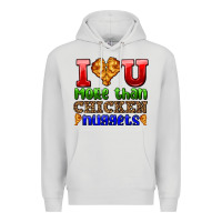 Dove Grey i love you more than chicken nuggets Premium Hoodie - AdoDesignShop