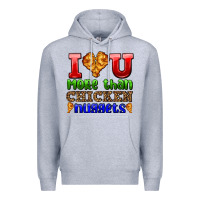 Heather Grey i love you more than chicken nuggets Premium Hoodie - AdoDesignShop
