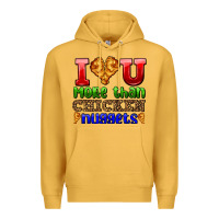 Mustard i love you more than chicken nuggets Premium Hoodie - AdoDesignShop