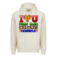 Oatmeal Heather i love you more than chicken nuggets Premium Hoodie - AdoDesignShop
