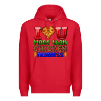 Red i love you more than chicken nuggets Premium Hoodie - AdoDesignShop