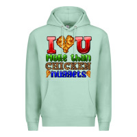 Seafoam i love you more than chicken nuggets Premium Hoodie - AdoDesignShop