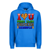 True Royal i love you more than chicken nuggets Premium Hoodie - AdoDesignShop