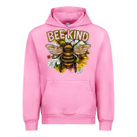 Fuchsia Pink bee kind Urban Hoodie - NancyCooperArtShop