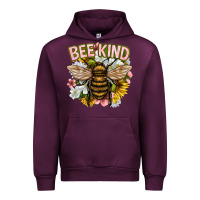 Mauve Wine bee kind Urban Hoodie - NancyCooperArtShop